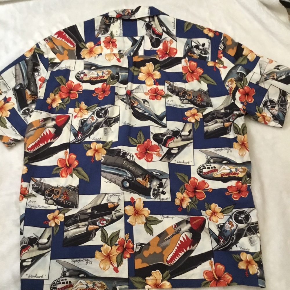 Kalaheo Hawaiian WWII airplane shirt